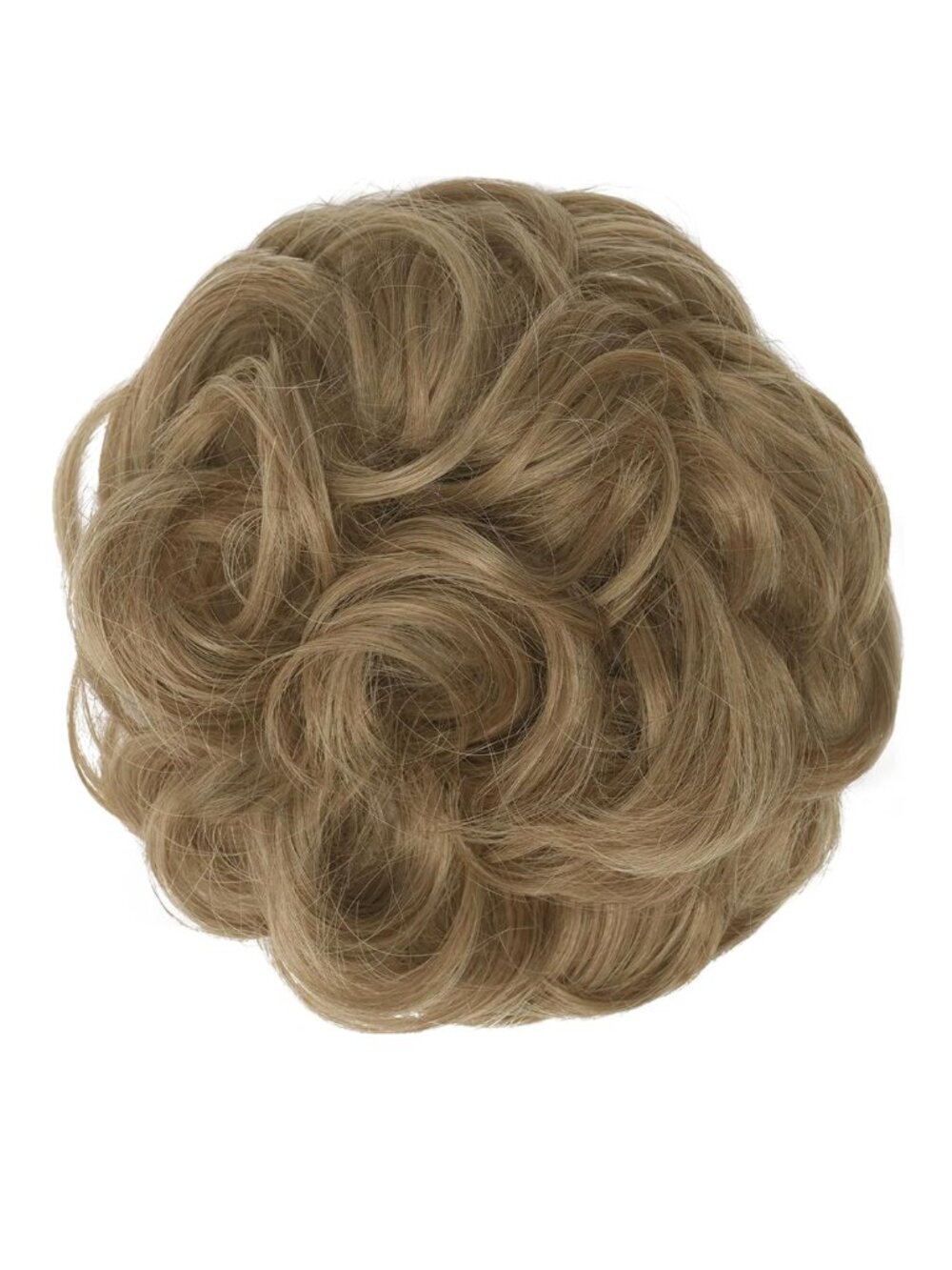 Messy Bun Hair Piece Wavy Curly Scrunchies Synthetic Dirty Blonde Bun Hairpiece